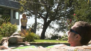 Extraordinary young blonde girlie Lily Labeau can't stop riding the big lovestick